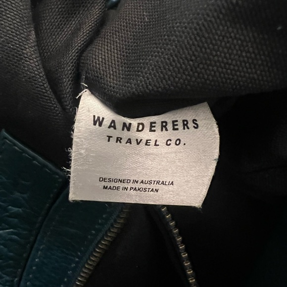 The Wanderers leather crossbody & coin purse Teal/Green - Picture 3 of 8